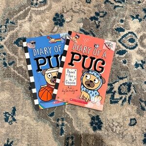 Scholastic 'Diary of a Pug' Blue and Orange Book Set